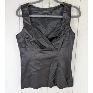 Banana Republic Size‎ 6 Womens Black Sweet Heart Neck Sleeveless Top